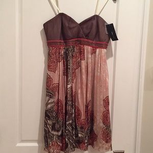 New silk strapless BCBGMaxAzria dress